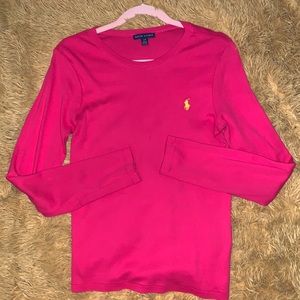 Ralph Lauren Pink Long Sleeve Top